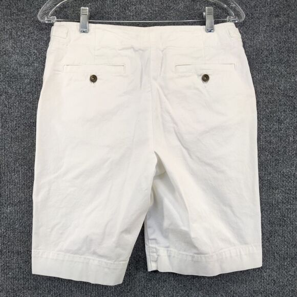 Lands' End Womens Fit 1 Chino Shorts White Size 4 Slash Pockets - Picture 3 of 13